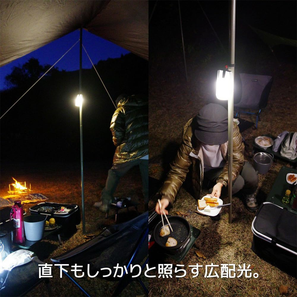 HEXAR UL1.5 Rechargeable LED Lantern, Lightweight 48g, Compact, IP66, Stepless Dimming, UL Camping, Solo Camping, Emergency Preparedness, Warm White