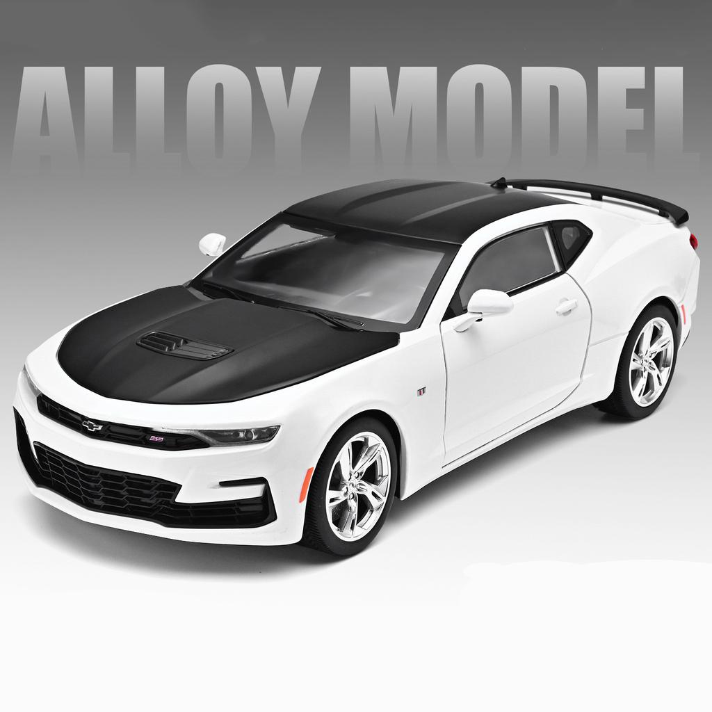 AABKB1 1:18 Chevrolet Camaro Alloy Sports Car Model Diecasts Metal Track Racing Vehicles Car Model Sound Light Simulation Kids Toy Gift