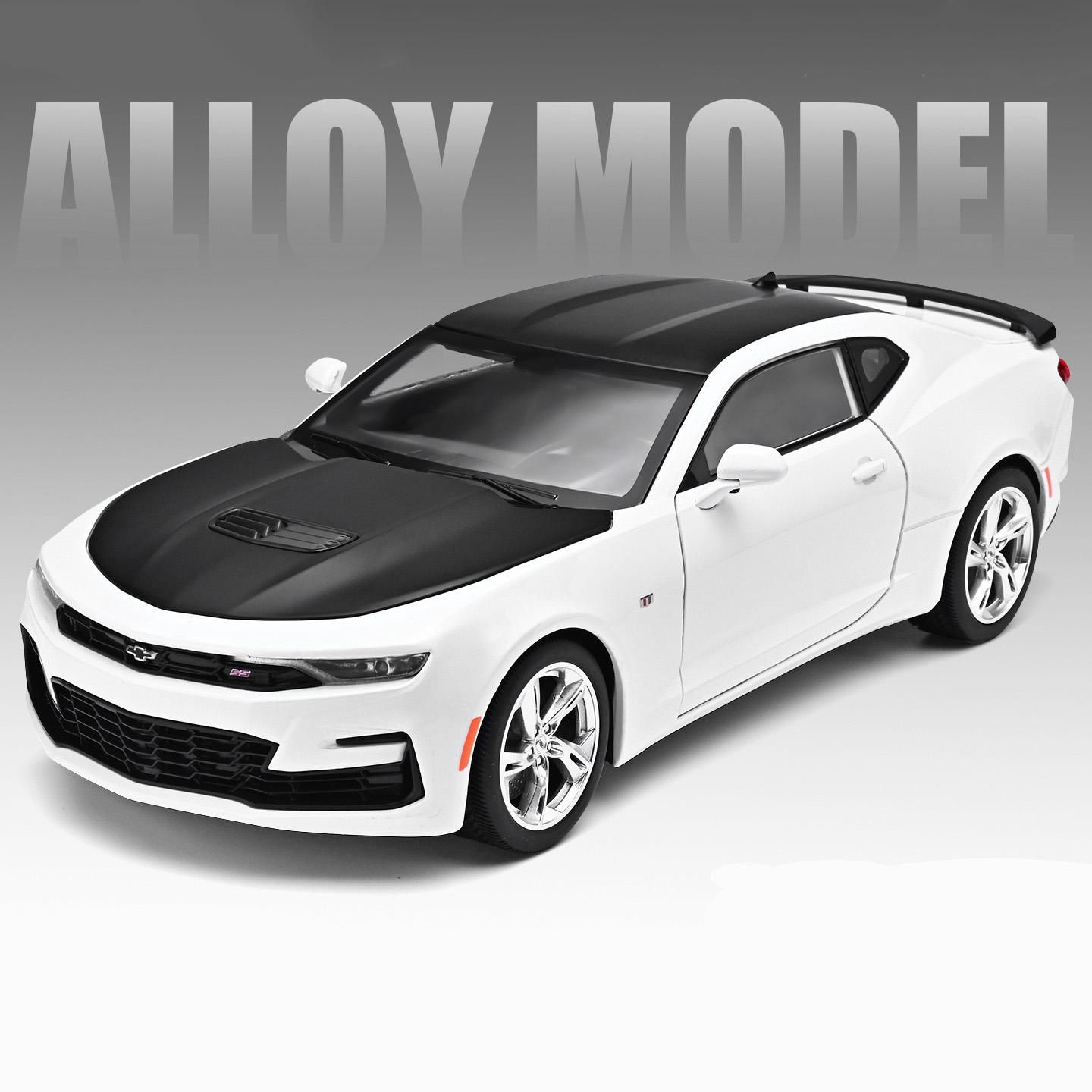 

Track Version 1:18 Chevrolet Camaro Alloy Sports Car Model Diecast Metal Racing Vehicles Car Model Sound and Light Kids Toy Gift белый