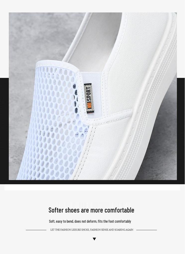 Men's 2025 Breathable Mesh Slip-on Shoes: Lightweight Summer Walking & Driving Footwear