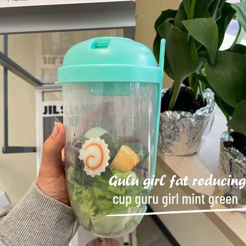 

Салатница-чашка Мейсона Little Red Book с ложкой и крышкой для обезжиренного йогурта — полезная, способствующая похудению, портативная и удобная. Approximately 1000ml