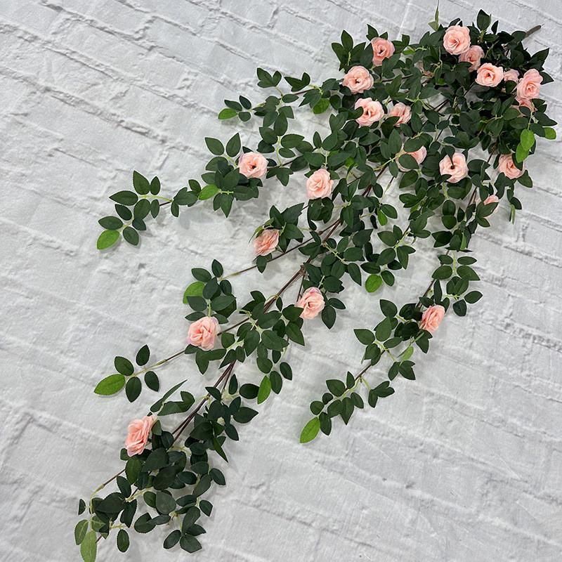 Love Lotus 12 branches Rose Art Mural Fleur de Soie Décoration Suspendue Pour Mariages et Photographie