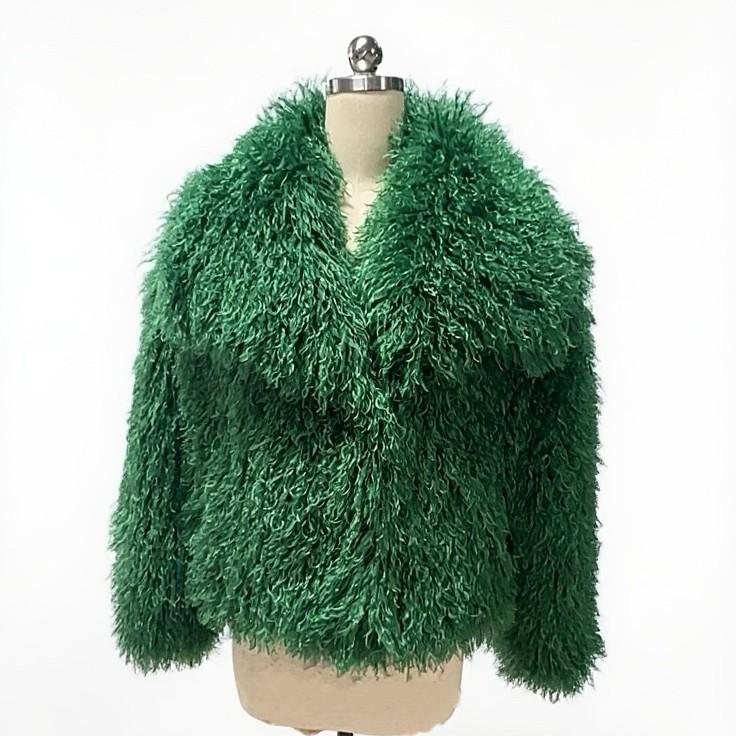 European and American fur large lapel artificial fur jacket short fashion fox fur jacket fluffy plush women