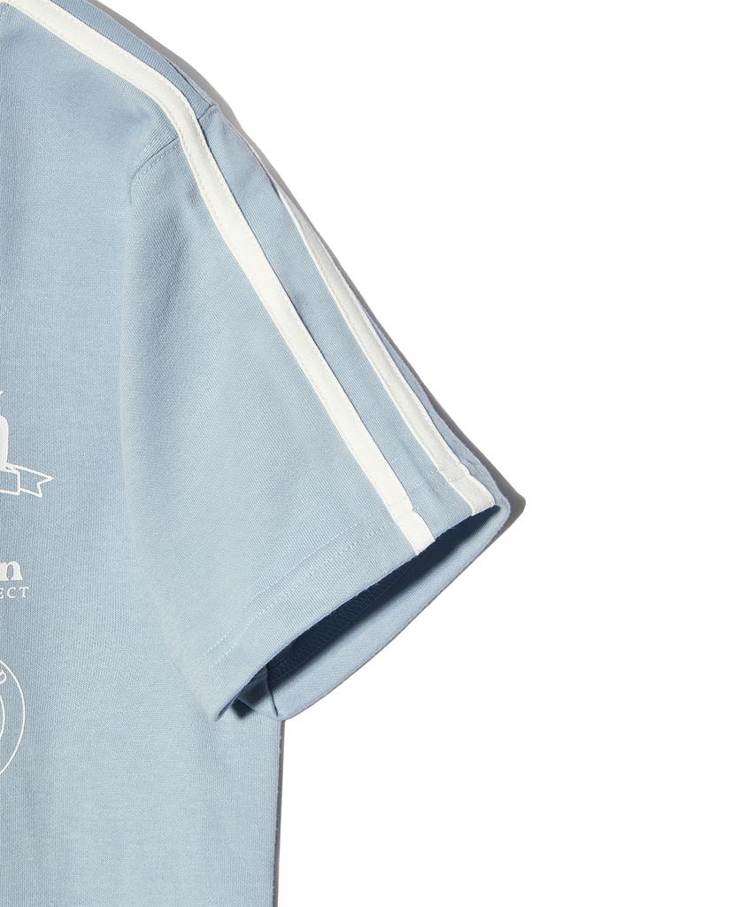 PEACE MAKER [2Type] Track Jersey Heavy Cotton Tee (Sky Blue)