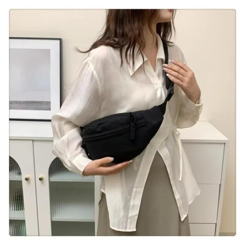 1 Pcs New Trendy Crossbody Bag Summer Sports Chest Bag Niche Versatile Canvas Casual Bag for Women