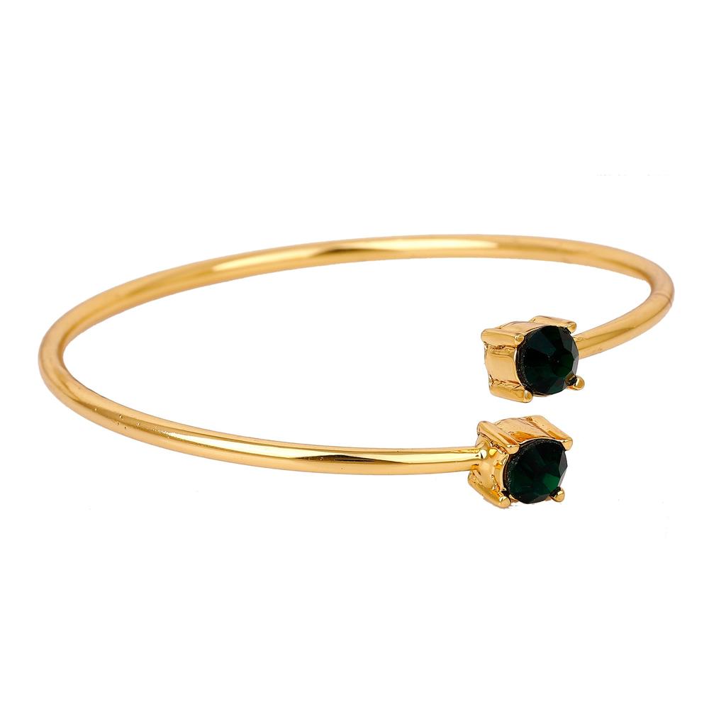 Estele Grüner Stein Armreif Modal Armband für Frauen