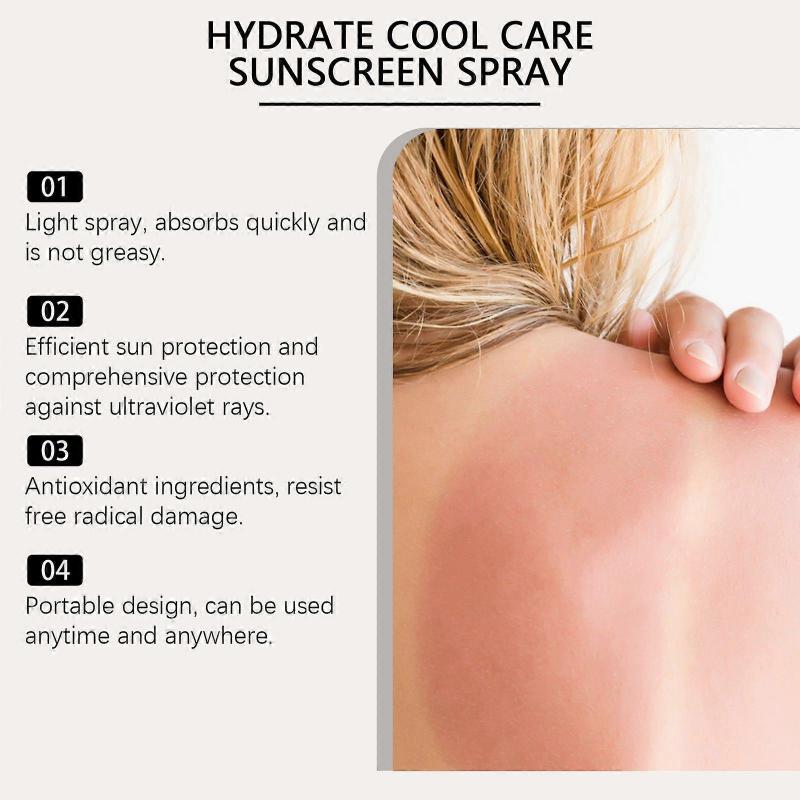 Viareline refreshing protective spray UV-proof refreshing non-greasy moisturizing lock water and facial protection