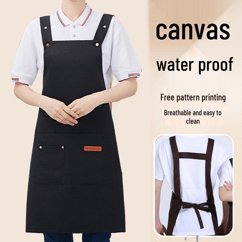 Waterproof Oil-Proof Custom Logo Apron for Men & Women - Ideal for Catering and Home Cooking