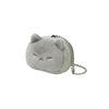 Cute Soft Fluffy Cat Plush Keychain Plush Kawaii Cartoon Design Fluffy Cat Bag Charm Bead Chain Bag Pendant Birthday Gift