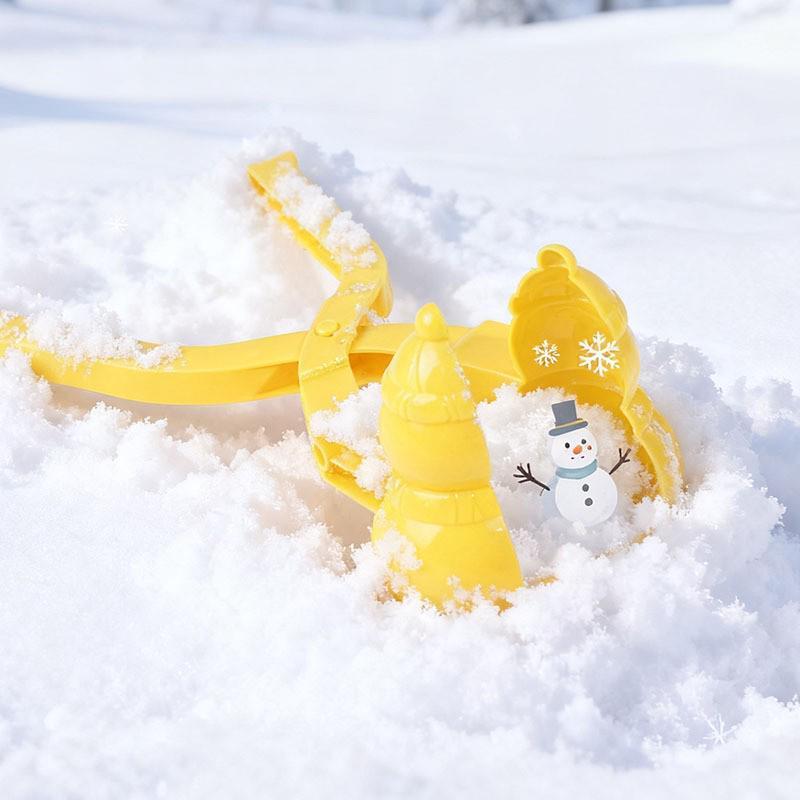 Children's Snowball Molds: Duck, Heart Shapes, and Snowball Fight Toys Set.