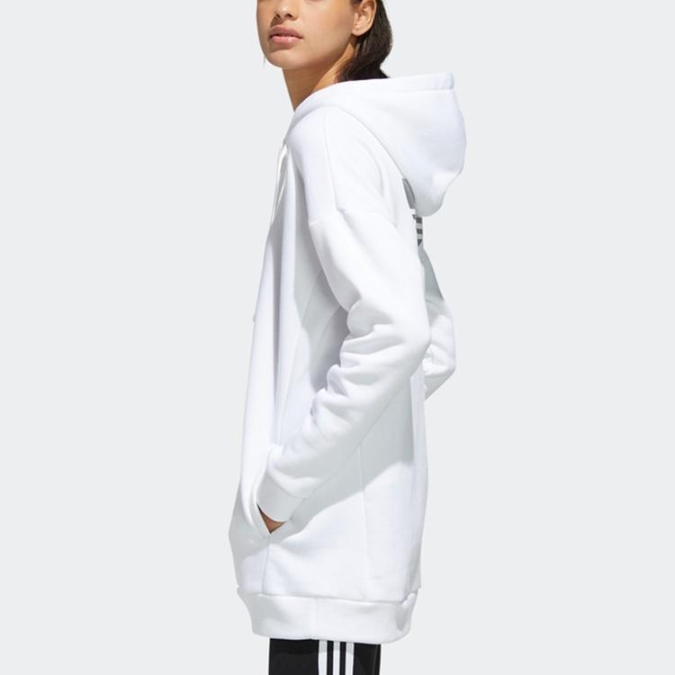 (WMNS) adidas Trefoil Hoodie 'White Silver' Women's GH7775