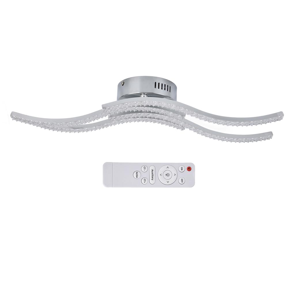 LED Deckenleuchte Fernbedienung Dimmbar 4 Wellenförmige Deckenlampe Röhre für Wohnzimmer Schlafzimmer AC85?265 V