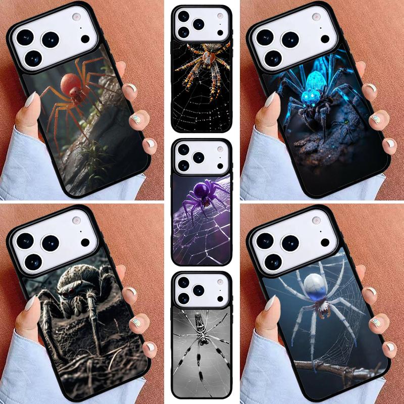 Creepy Insect Spider Phone Case for iPhone 16e 15 14 13 12 17 Pro Max Plus Air 17pro Cover Coque