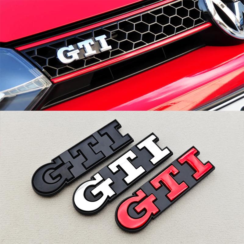 2026 New For VW VOLKSWAGEN 3D Metal Logo GTI Car Front Grille Badge Emblem For Volkswagen Polo Typ 9N3 6R AW Golf 4 5 6 8 MK3 MK