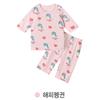 Korean Kids Cool Rayon Pajama Set Summer Breathable Soft Sleepwear Happy Penguin 7/10 Sleeve Children Underwear 2pcs