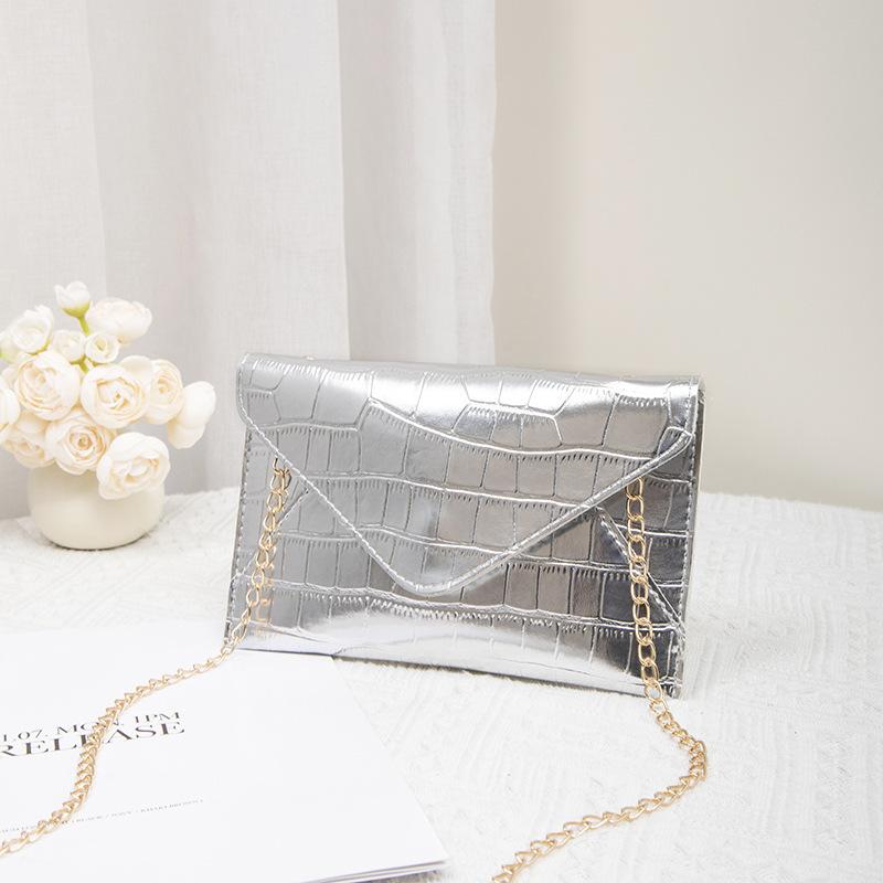New Fashion Card Bag Clutch Bag Envelope Bag Stone Pattern Multifunctional Waterproof Glossy Retro Card Bag