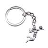 Metal Fittings Yoga Keychain Sport Theme Key Ring Souvenir 28mm