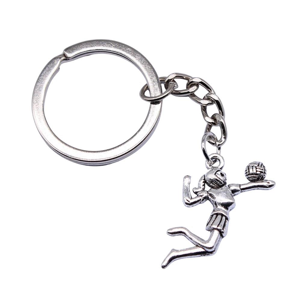 Metal Fittings Yoga Keychain Sport Theme Key Ring Souvenir 28mm