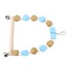 Parrot Colored Wooden Swing Small Medium Parrot Color Wood Block Swing with Bell Hook