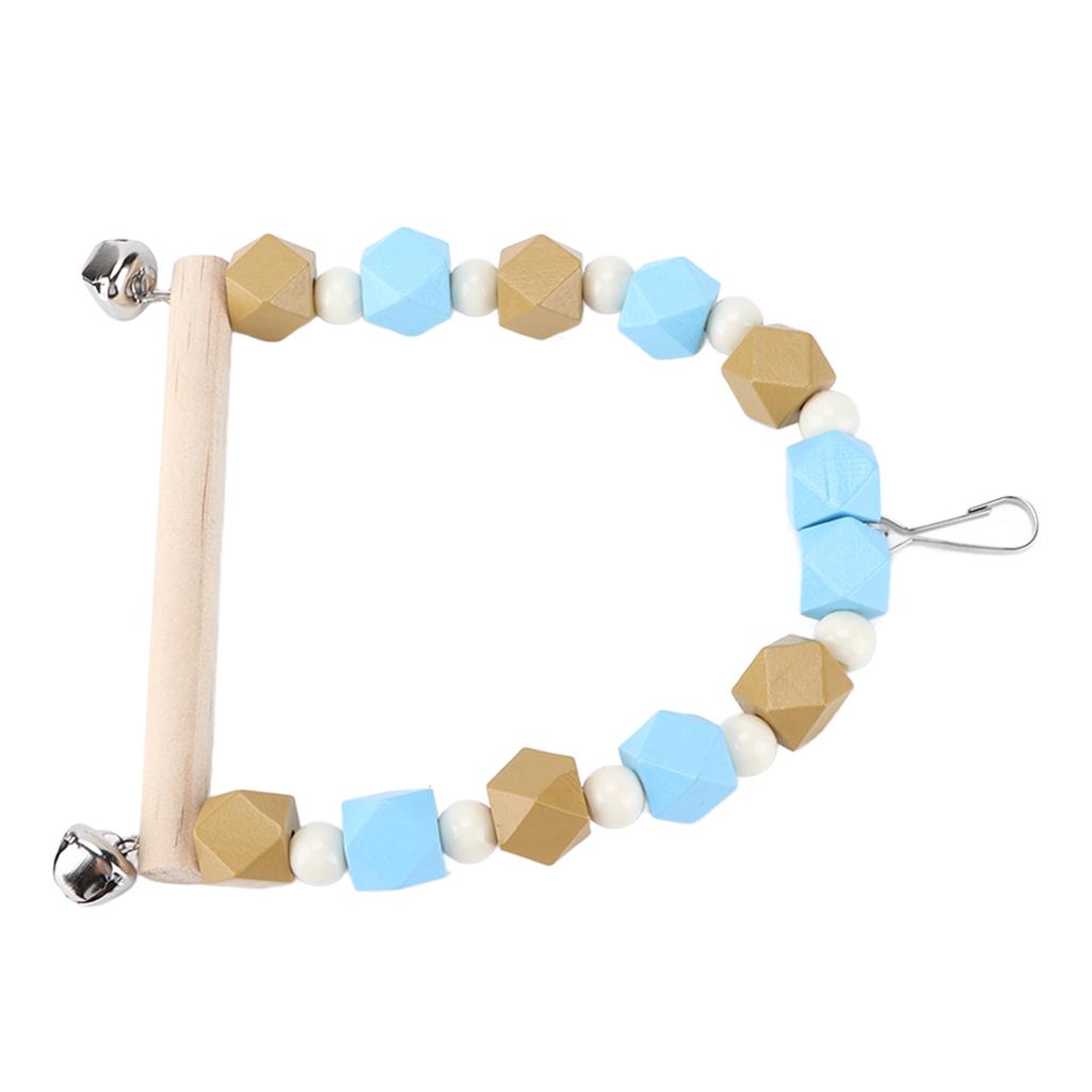 Parrot Colored Wooden Swing Small Medium Parrot Color Wood Block Swing with Bell Hook