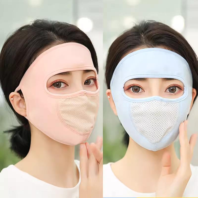 Women's Anti-UV Ice Silk Breathable Sunscreen Mask for Summer Cycling and Driving