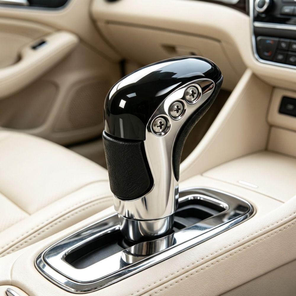 ABS Leather Wrapped Gear Shifter Handle Comfort Grip Gear Stick Head Gear Shift Knob Car Interior