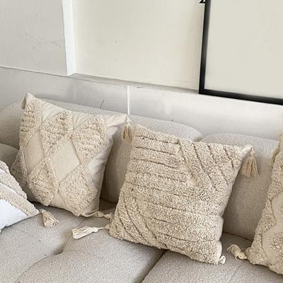Pillowcase Stylish Ethnic Tassel Design Sofa Bedside Thickened Embroidered Bohemian Cushion Office Tufted Pillowcase