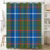 Blue Red Green White Plaid Shower Curtain Bath Waterproof Decorative Plastic Rod Pocket Home Decor (180x245cm)
