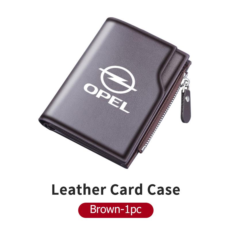 Short Wallet Zipper Coin Pocket Business Male Purses Card Holder For Opel Astra H G J Insignia Corsa Zafira Meriva Mokka