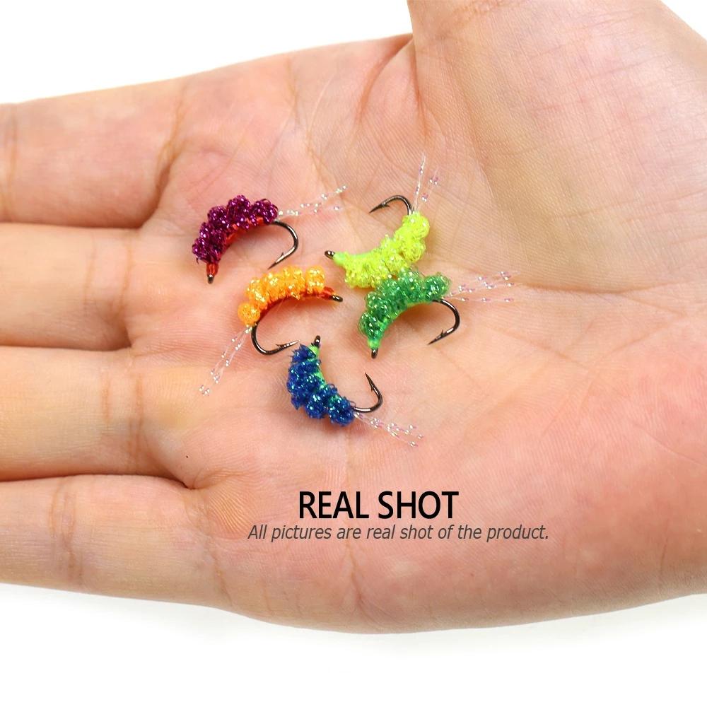 Bimoo UV-Kristall-Flash-Lachs-Ei-Fliegenfischerei-Eier für Forellen-Steelhead-Angeln Meth-Ei-Nassfliegen-Köder Orange Chartreuse