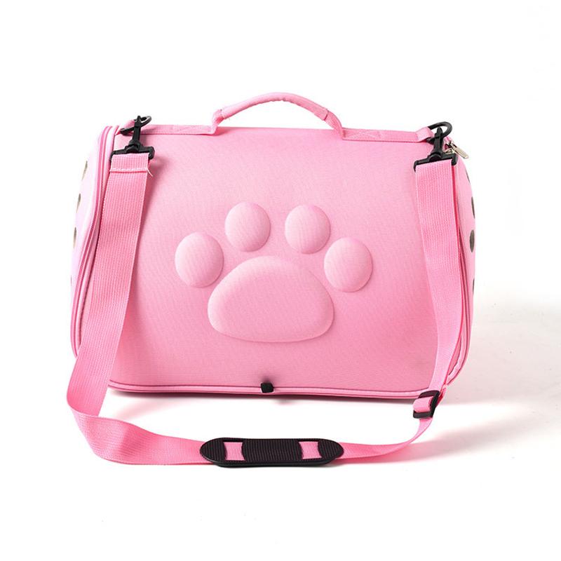 Pure Color Travel Pet Bag Carrier Cat Bag Breathable Folding Small Dog Outdoor Single shoulder Bag Pet Carrying