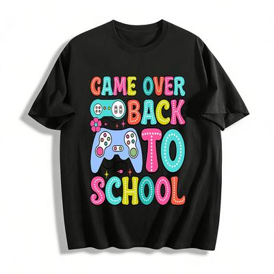 Game Over Back To School Kids Game Controller Graphic Tee Pure Cotton T-shirt