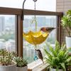 Regenschirmförmiger Hängender Vogelfutterspender Bunte Gusseisenkunst Vogeltränke Regenwassersammlung Rostfreier Futterspender Garten