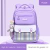 Fashion School Bags for Girls Pink Purple Plaid Bookbag Waterproof School Backpack Kids Gift Cute Shoulder Bag Student Schoolbag