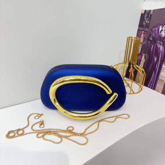 Geantă de mână tip clutch acrilic pentru femei, clutch rotund cu curea detașabilă, de seară