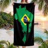 Brazil National Football Team Beach Towel Soft Microfiber Summer Towel Quick Dry Absorbent Towel for Beach Swimming Pool Travel