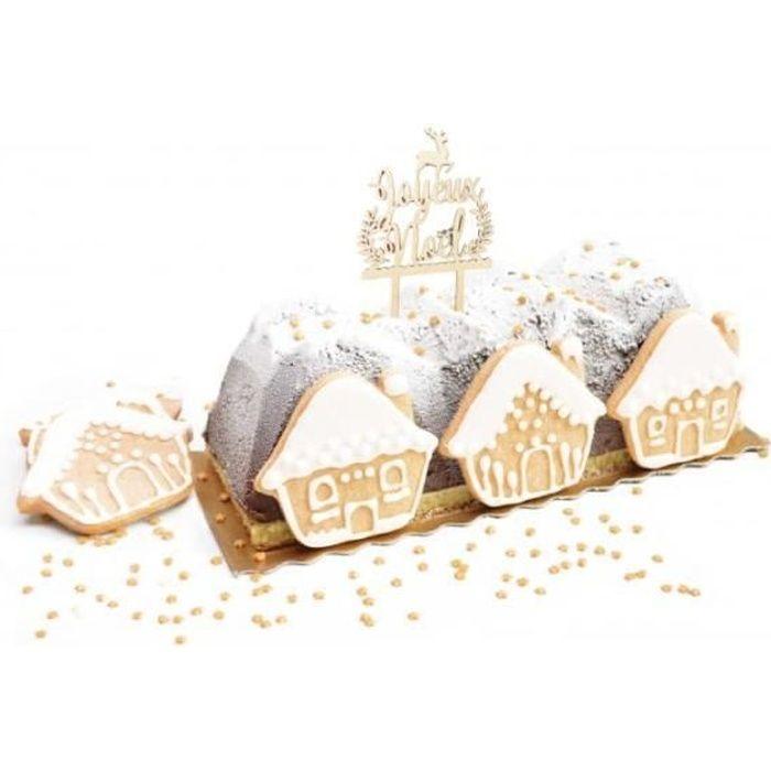 Décoration Bûche de Noël - Scrapcooking - Bois - Intérieur - Mixte - 1 pièce