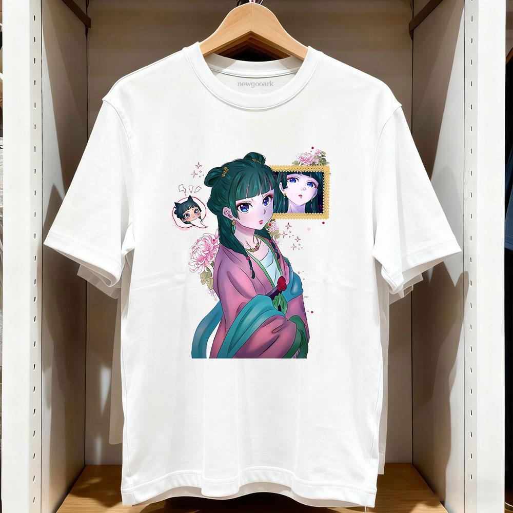 The Apothecary Diaries Maomao TShirt Harajuku Anime Women Unisex Vintage Printed Tshirt Cotton Oneck Adult Tops Tee