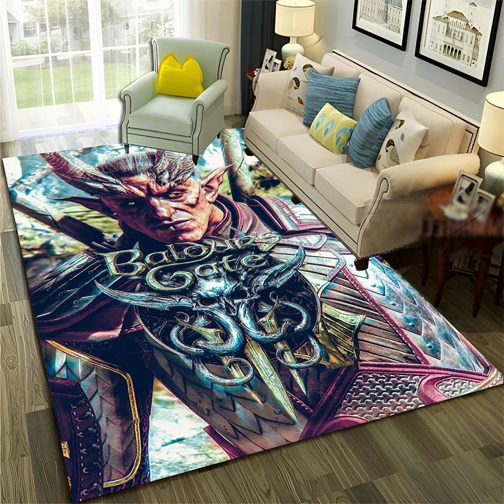 Baldur Gate3 Game Gamer Cartoon 3D Carpet Rug for Home Living Room Bedroom Sofa Doormat Decor,Child Area Rug Non-slip Floor Mat