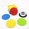 7pcs Colorful Rubber Silicone Coasters Round For Drink Placemat