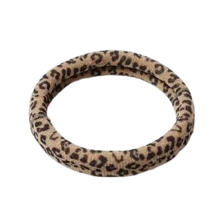 5PCS Fashion Leopard Hair Bands Stretch Fabric Hairband Hair Elastics Lightweight Hair Ties For Multiple Hairstyles