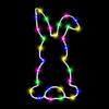 2 Pcs Easter Window Light Battery Operated LED Bunny Silhouette Lights Suction Hanging Fairy String Light for Indoor Outdoor Decor