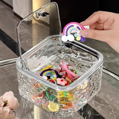 Organizzatore Accessori per Capelli Scatola Portaoggetti Acrilico Trasparente Organizzatore Elastici per Capelli per Fascia per Capelli Contenitore Cialde Bucato Organizzatore da Scrivania
