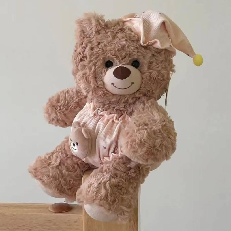 Cake Birthday Teddy Bear Plush Toy Stuffed Animal Doll Decoration Kids Gift