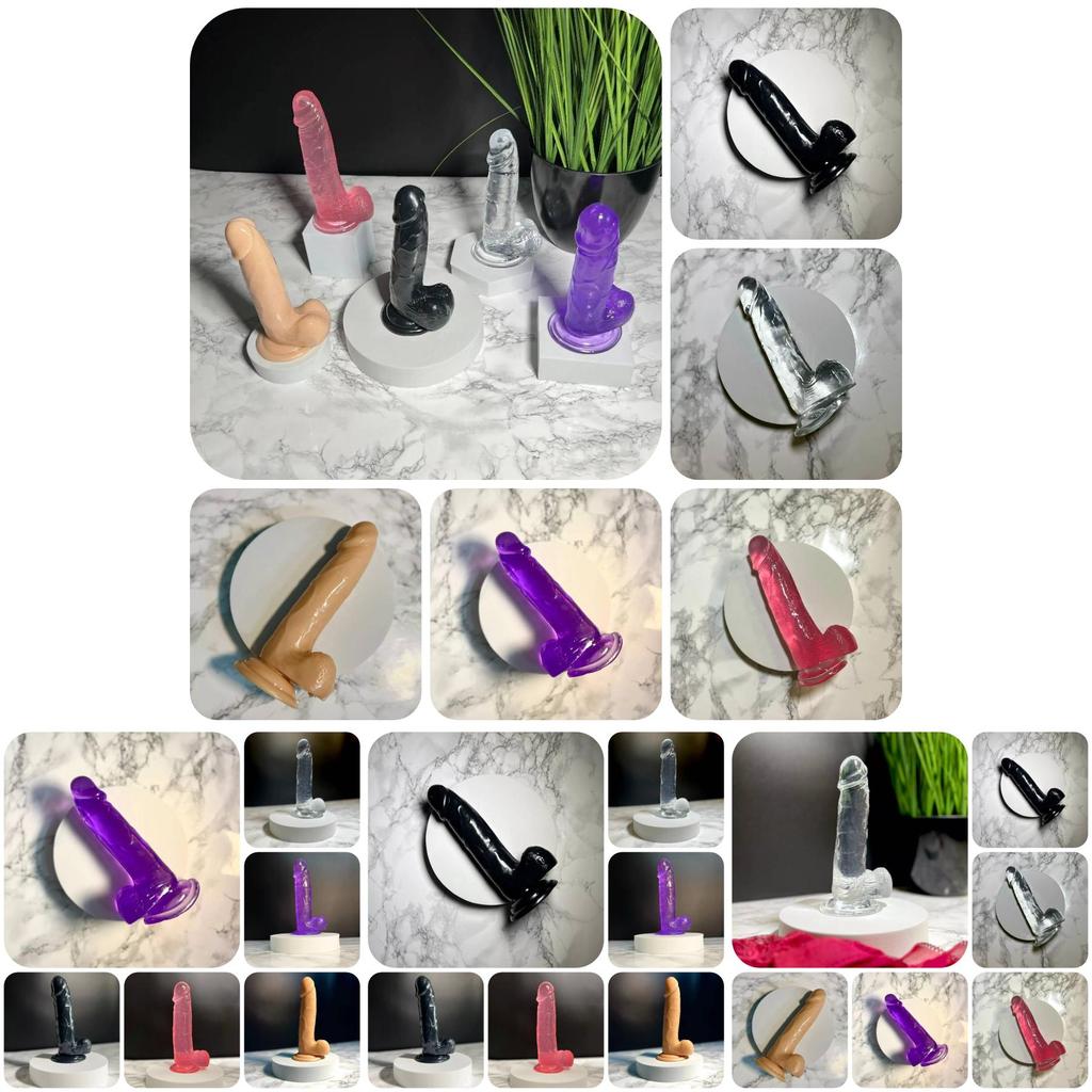 Premium Tpe Crystal Clear Dildo For Women Available In Multiple Sizes And Vibrant Colors For Satisfaction