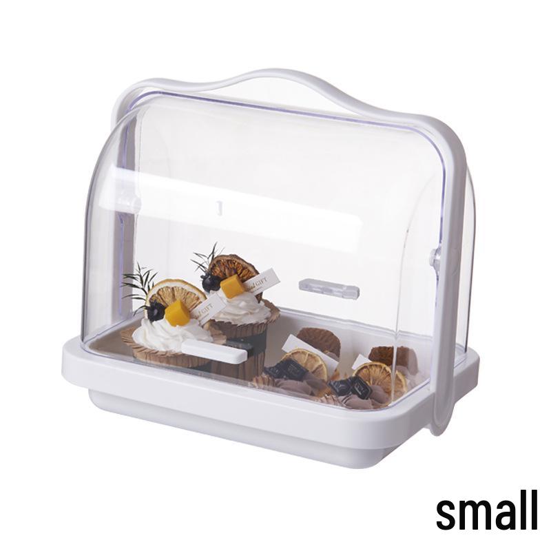 Transparent Dustproof Storage Box with Lid for Bread and Milk Bottles