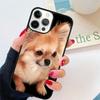 Animal Chihuahua with Flower Coque Shell For iPhone 17 Air 15 16 14 13 12 Pro Max 11 Pro Max Plus Phone Case Cover