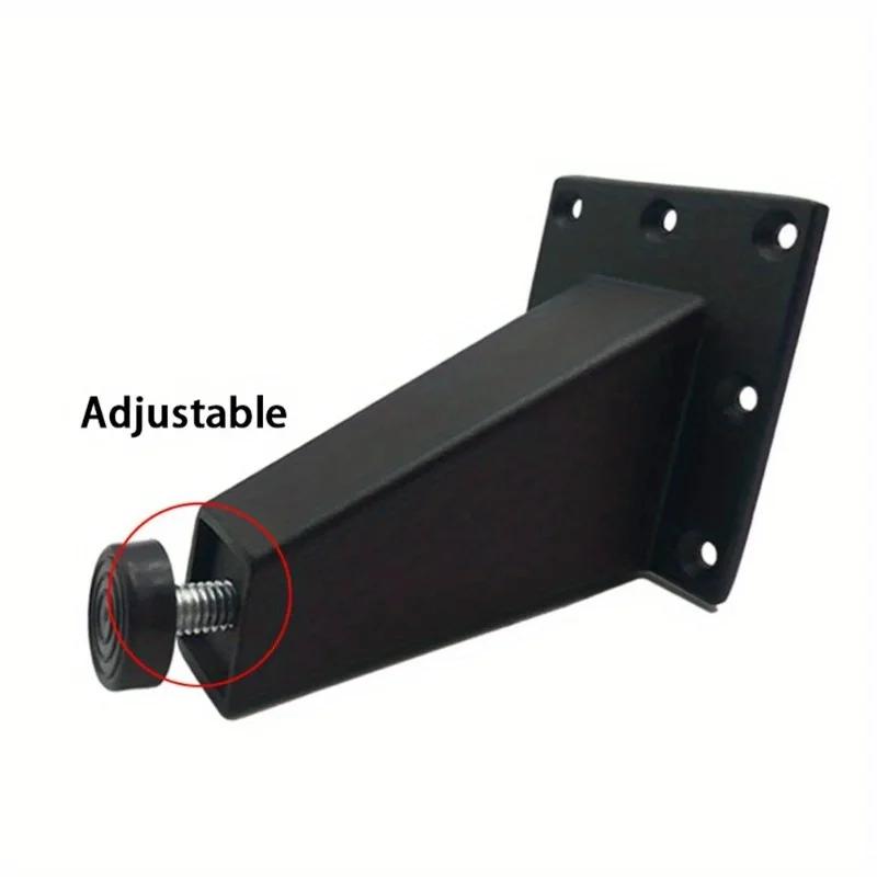 4 Stück verstellbare Möbelbeine aus Metall für Sofa, Bett, TV-Schrank, schwarze Möbelfüße, dicke Aluminiumlegierung, Tisch- und Schrankfüße