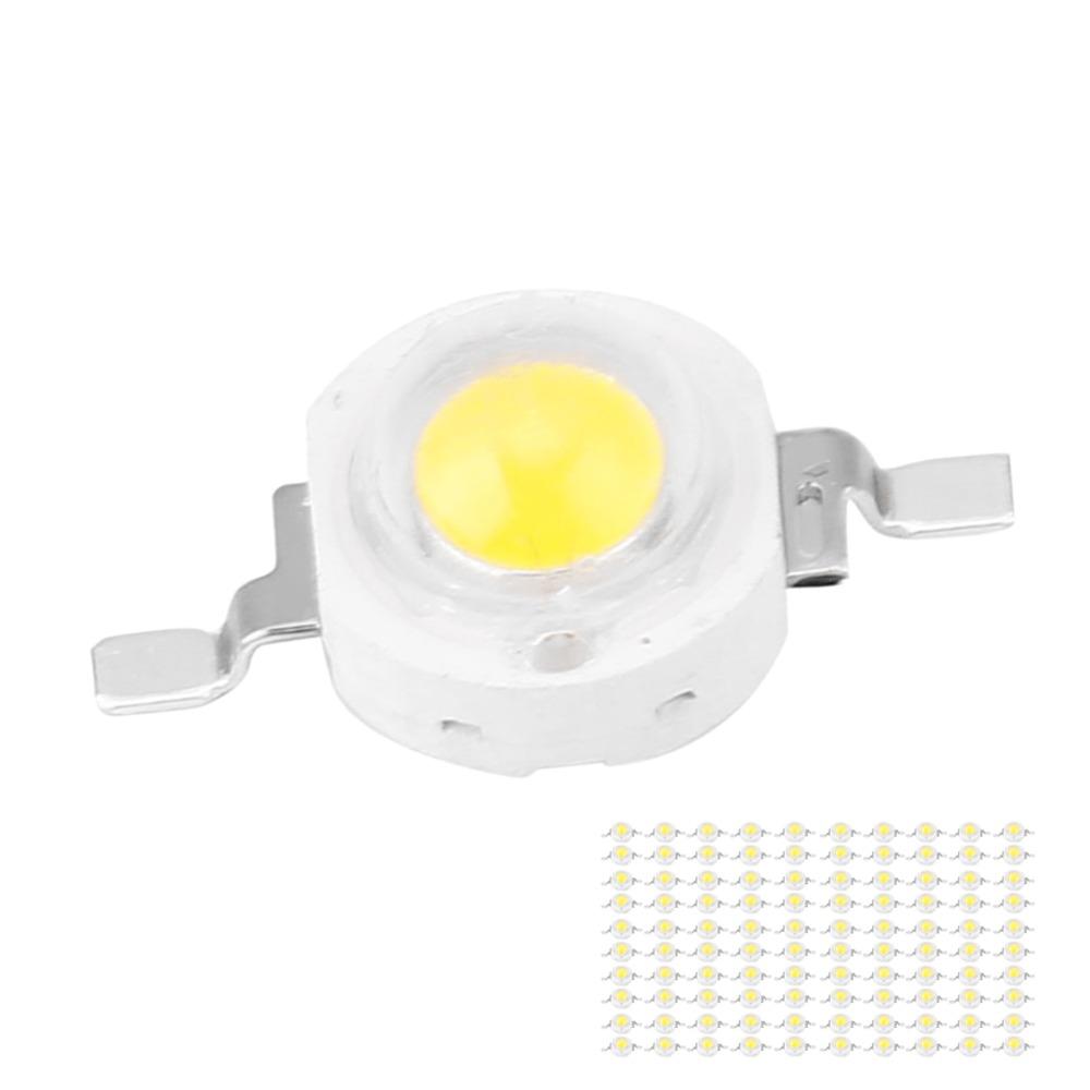 100PCS 110LM/W High Power LED Beads 3W High Power DIY Lighting Fixtures  Spotlight Replacement