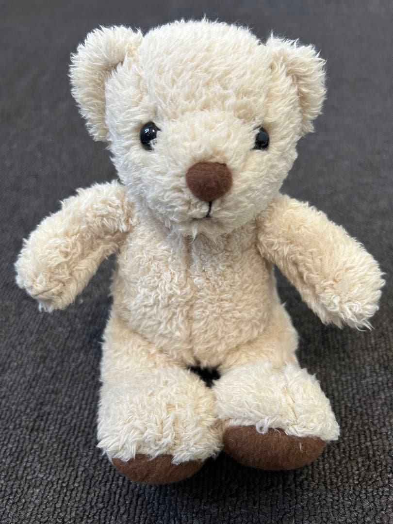 

[USED] Cream-colored stuffed teddy bear, 20cm, Christmas gift
